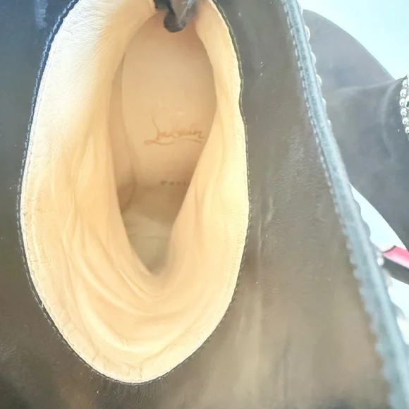 Christian Louboutin Alix Bootic 100 mid calf bootie in Black Suede leather EU37 - Picture 13 of 13